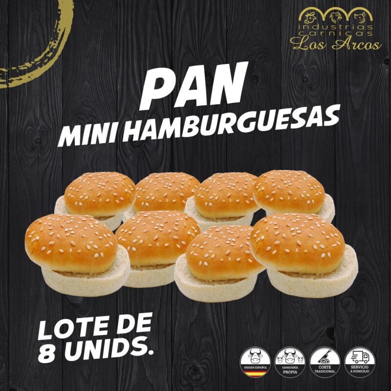 Pack 8 Panes para Mini Hamburguesas